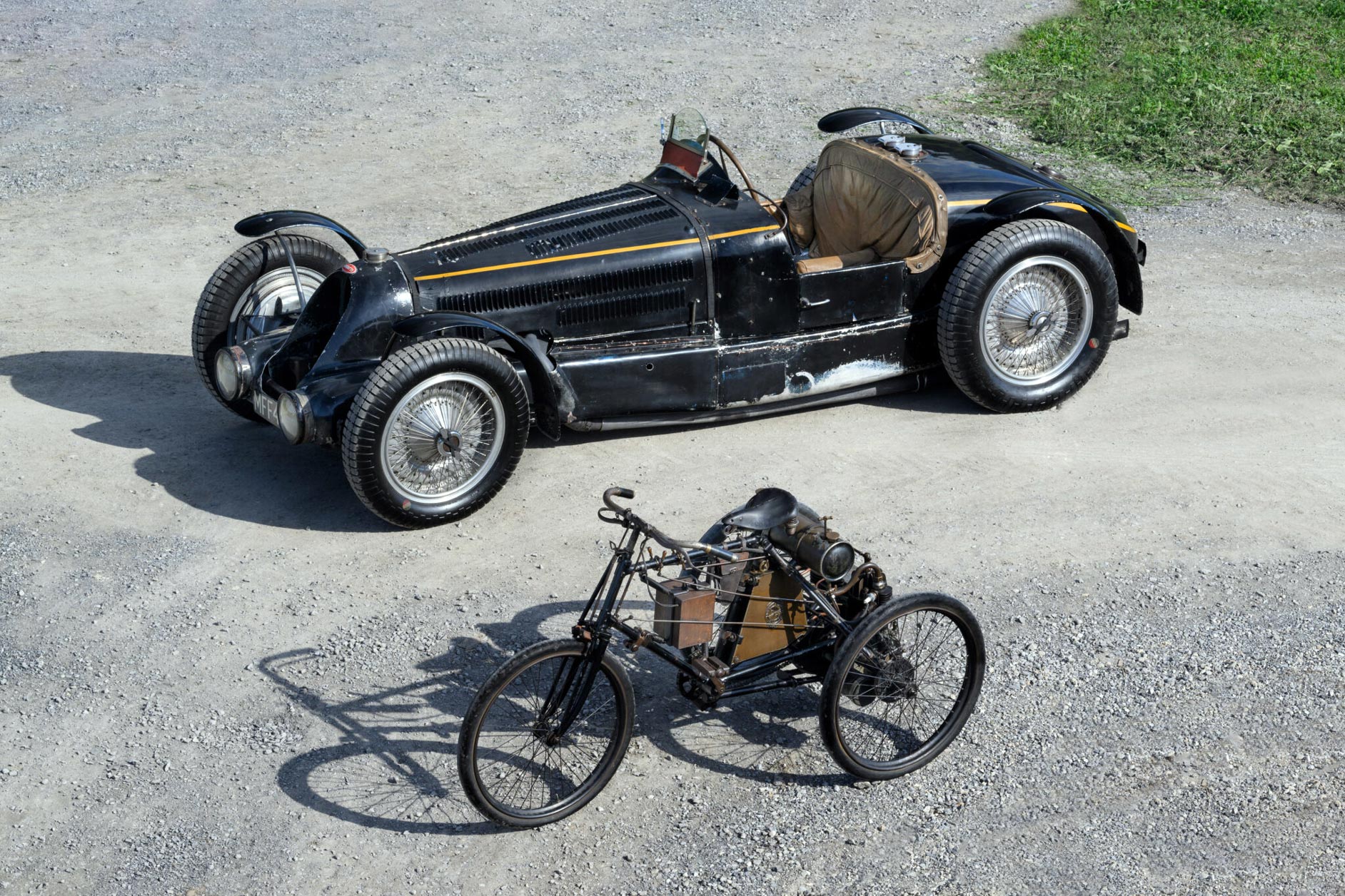 Bugatti Type 59 and Prinetti & Stucchi Tricycle
